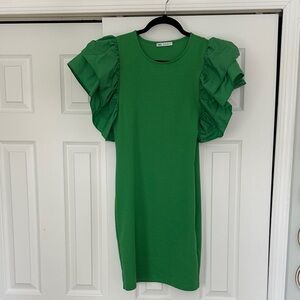 Zara Ruffle Sleeve Dress